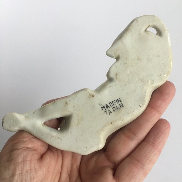 Vintage Dog Figurine Statue - Made in Japan White German Shepherd Lusterware - Picture 9 of 16